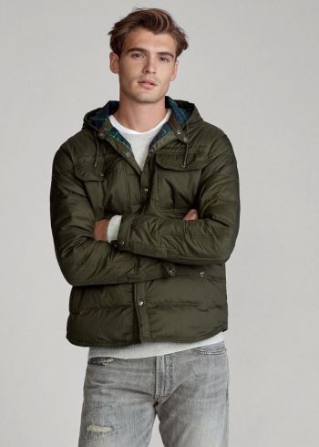 Ralph Lauren Quilted Down Jacket Olivy Zelené | 6HB1n5mN