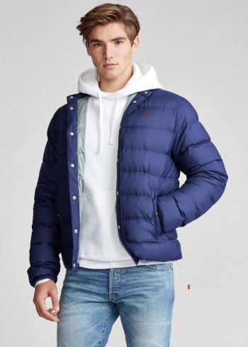 Ralph Lauren Quilted Down Jacket Tmavě Blankyt | O6fetggf