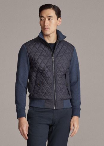 Ralph Lauren Quilted Hybridní Jacket Tmavě Blankyt Blankyt | HyRr4qw4