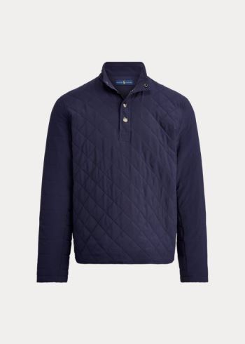 Ralph Lauren Quilted Stretch Pullover Tmavě Blankyt | fjtY0ibB