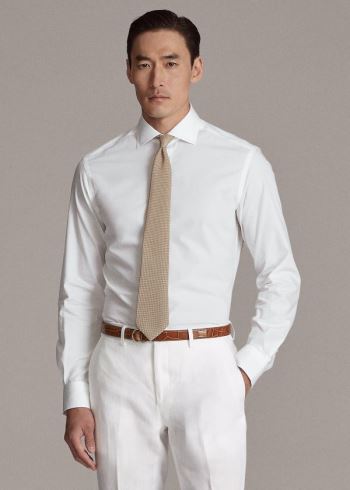 Ralph Lauren RLX Tailored Fit Stretch Shirt Bílé | 7OnhwSZm