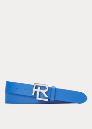 Ralph Lauren RL Calfskin Belt Královská Modrá Blankyt | XnmlAmPO