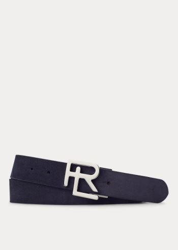 Ralph Lauren RL Semišové Belt Tmavě Blankyt | jUFDI9Un