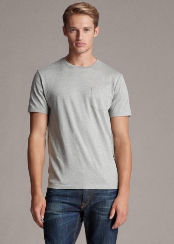 Ralph Lauren Relaxed Fit Pocket T-Shirt Světle Šedé | 4Xaa4Od2