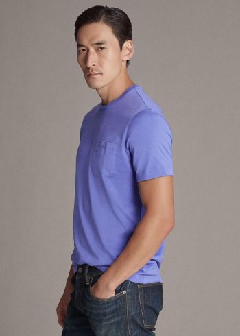 Ralph Lauren Relaxed Fit Pocket T-Shirt Fialové | BUaIgTdA