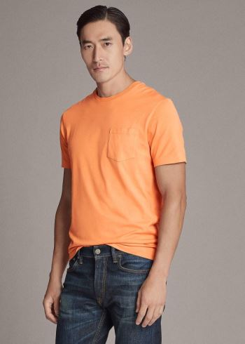 Ralph Lauren Relaxed Fit Pocket T-Shirt Oranžové | ko94jESi