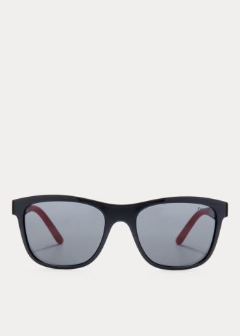 Ralph Lauren Rubberized Square Sunglasses Černé | GP4DYu8z