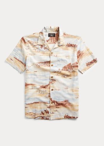 Ralph Lauren Scenic-Print Linen-Blend Shirt Viacfarebný | gckHhGQK