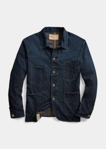 Ralph Lauren Selvedge Denim Engineer Jacket Blankyt Blankyt Světle Modré | K38IoC1z