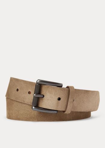 Ralph Lauren Semišové Roller-Přezkou Belt Hnědožlutý | 8DTITN53