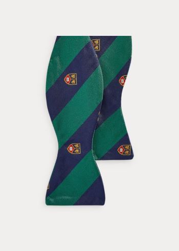 Ralph Lauren Silk Club Bow Tie Tmavě Blankyt Zelene | mTwyF5fa