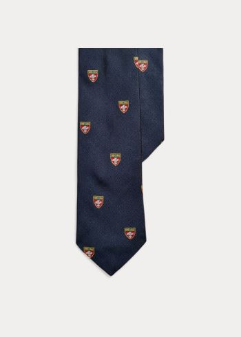 Ralph Lauren Silk Narrow Club Tie Tmavě Blankyt | D3LrqPHc