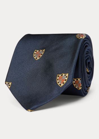 Ralph Lauren Silk Narrow Club Tie Tmavě Blankyt | db71MUzf