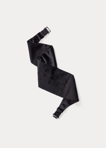 Ralph Lauren Silk Satin Cummerbund Černé | YVV1Fu2t