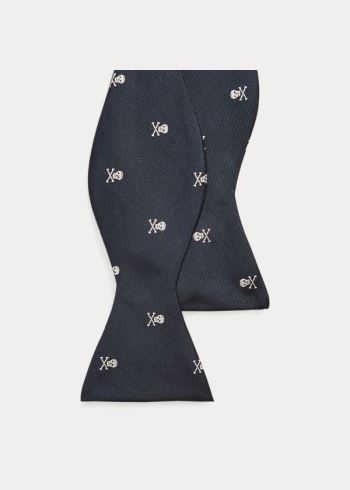 Ralph Lauren Skull-and-Crossbones Bow Tie Tmavě Blankyt Bílé | Dkg5L8DB