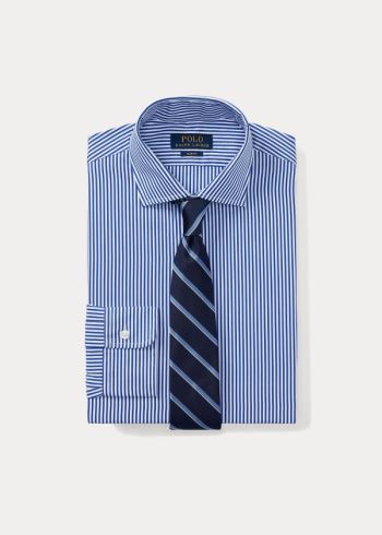 Ralph Lauren Slim Fit Bavlněné Šaty Shirt Blankyt Bílé | B1S0G70d