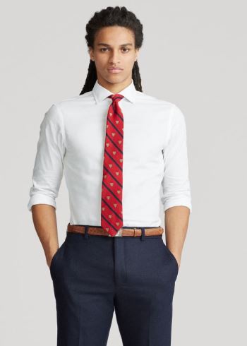 Ralph Lauren Slim Fit Easy Care Shirt Bílé | 8rht9Hq7