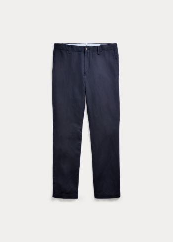 Ralph Lauren Slim Fit Linen-Blend Pant Tmavě Blankyt | eR7Rorif