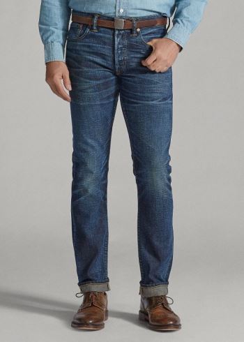 Ralph Lauren Slim Fit Selvedge Jean Blankyt Blankyt Světle Modré | 78brJ4D3