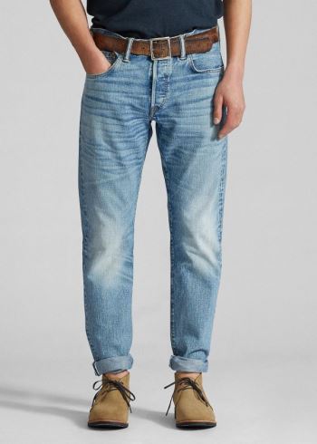 Ralph Lauren Slim Fit Selvedge Jean Blankyt Blankyt Světle Modré | JfVZeLDx