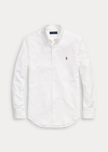 Ralph Lauren Slim Fit Stretch Oxford Shirt Bílé | wakCrVRN