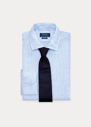 Ralph Lauren Slim Fit Striped Linen Shirt Blankyt Bílé | woEFgByb