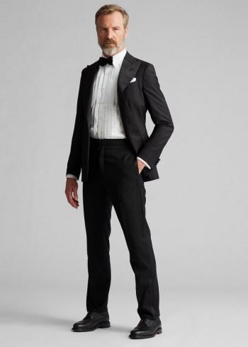 Ralph Lauren Slim Fit Wool Tuxedo Trouser Černé | a0OnZRh4