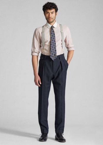 Ralph Lauren Slim Herringbone Suit Trouser Indigo | aa98NENt