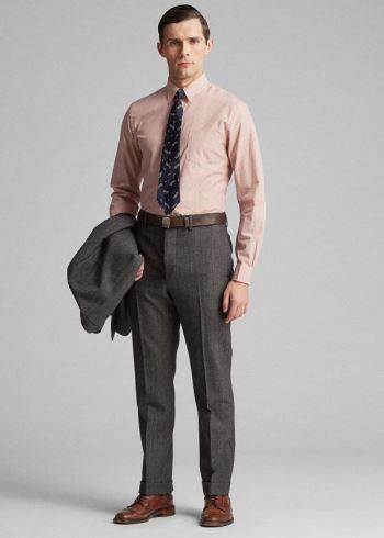 Ralph Lauren Slim Wool Herringbone Trouser Černé Krém | 6Tof4UyI