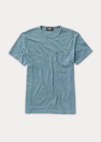 Ralph Lauren Slub Pocket Tee Indigo Blankyt Světle Modré | h8ylKSR2