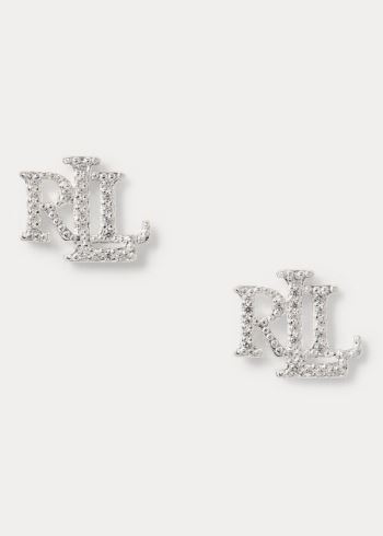 Ralph Lauren Sterling Silver Logo Earrings Stříbrné | SPid5EJH