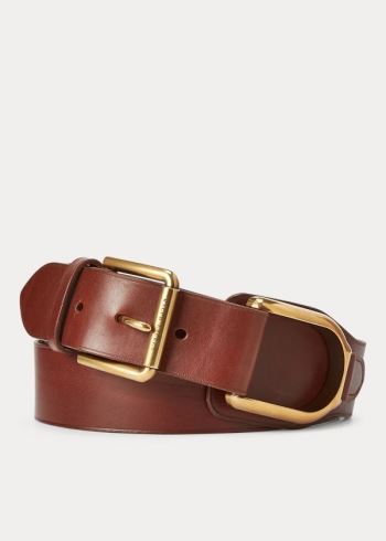 Ralph Lauren Stirrup Læder Belt Tmavě Hnědé | OVIqH8UB