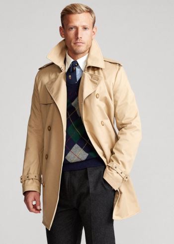 Ralph Lauren Stretch Chino Trench Coat Hnědé | 4p6FDcfJ