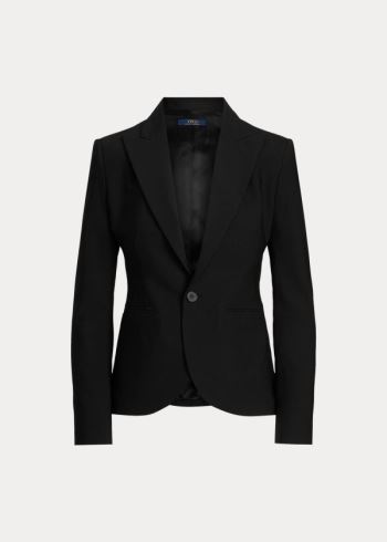 Ralph Lauren Stretch Wool One-Button Blazer Černé | TTmnm6gq