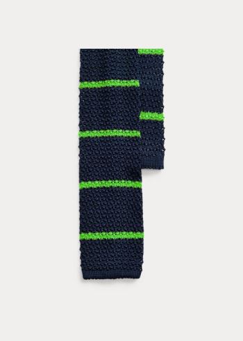 Ralph Lauren Striped Knit Silk Tie Tmavě Blankyt Zelene | wiCdendc