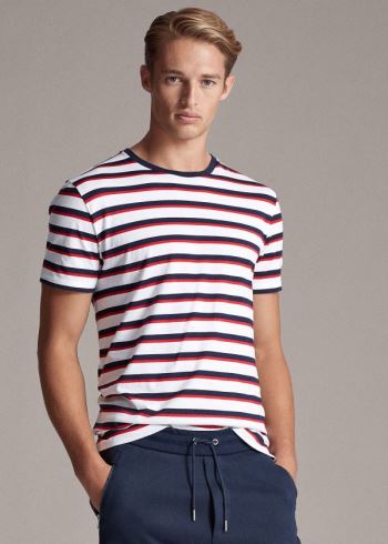 Ralph Lauren Striped Lisle T-Shirt Bílé Viacfarebný | l1AoVAqm