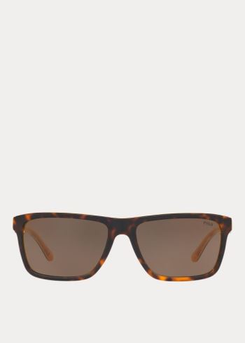 Ralph Lauren Striped Rectangular Sunglasses Žluté | RmQZsqke