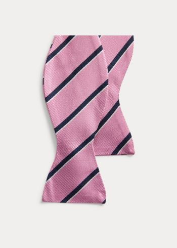 Ralph Lauren Striped Silk Bow Tie Růžové | Ky7rCNOH