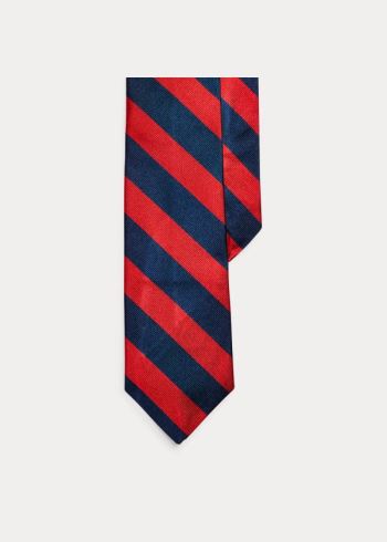 Ralph Lauren Striped Silk Repp Narrow Tie Tmavě Blankyt Červené | ck96KvbK