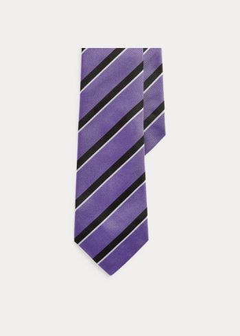 Ralph Lauren Striped Silk Repp Tie Fialové Černé | lTcvMbBj