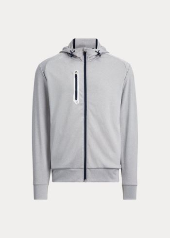 Ralph Lauren Tech Jersey Full-Zip Hoodie Šedé | LachNUWP