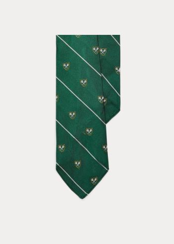 Ralph Lauren Tenisové Silk Club Tie Zelene Bílé | gAUmUnBs