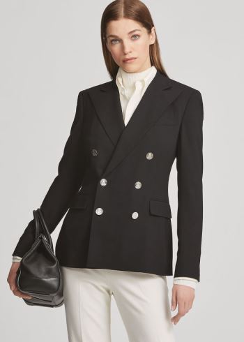 Ralph Lauren The RL Blazer in Stretch Wool Černé | DAqSfZ6R