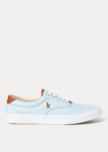 Ralph Lauren Thorton Bavlněné Oxford Sneakers Světle Blankyt Viacfarebný | gstuJjZc