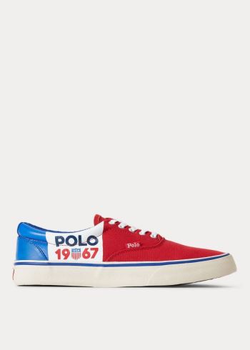 Ralph Lauren Thorton Color-Blocked Sneakers Královská Modrá Blankyt Bílé Červené | kLMWgPPJ