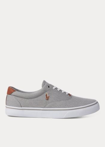 Ralph Lauren Thorton Washed Twill Sneakers Šedé | BCJBymkX