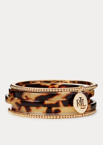 Ralph Lauren Tortoiseshell Bangle Bracelet Zlaté | 222Y1fHt