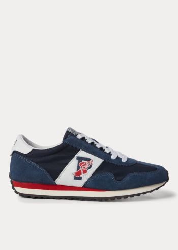 Ralph Lauren Train 90 Sneakers Tmavě Blankyt Bílé | BqPact1Q