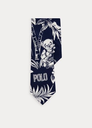 Ralph Lauren Tropical Bear Narrow Tie Královská Modrá Blankyt | wbORxnxn