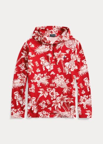 Ralph Lauren Tropical Bear S Kapucí T-Shirt Červené Bílé | 9TPgkNpS